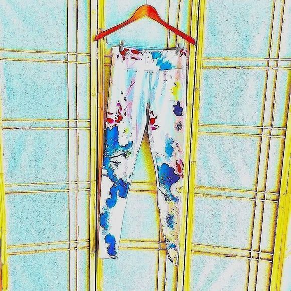 Colorful Paint Splatter Funky 🤩Style. Yoga/Pants in Exc. Condition! Love These! - Picture 1 of 11